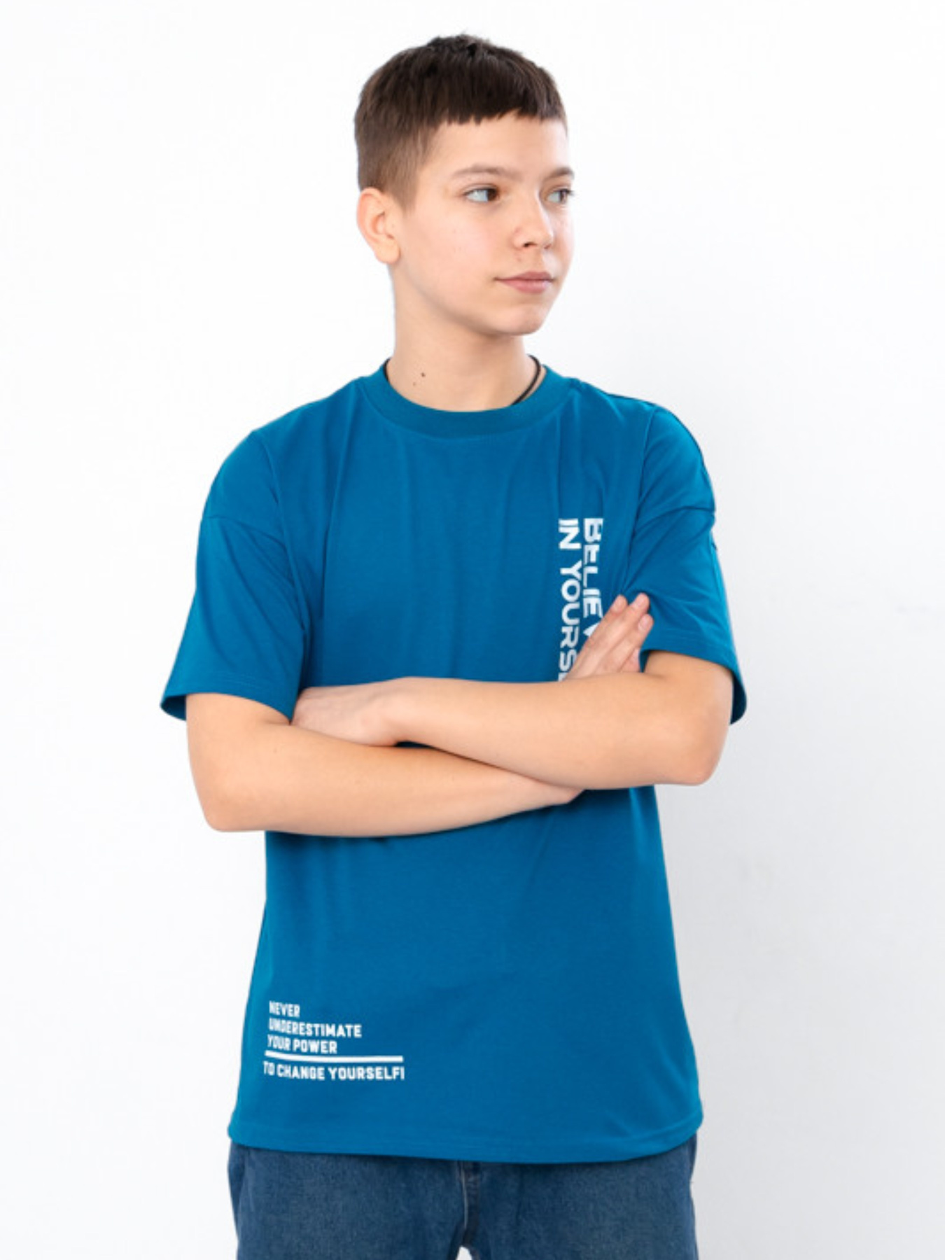 Футболка Носи своє модель 6414-001-33-1-temno-bryuzovij Фото