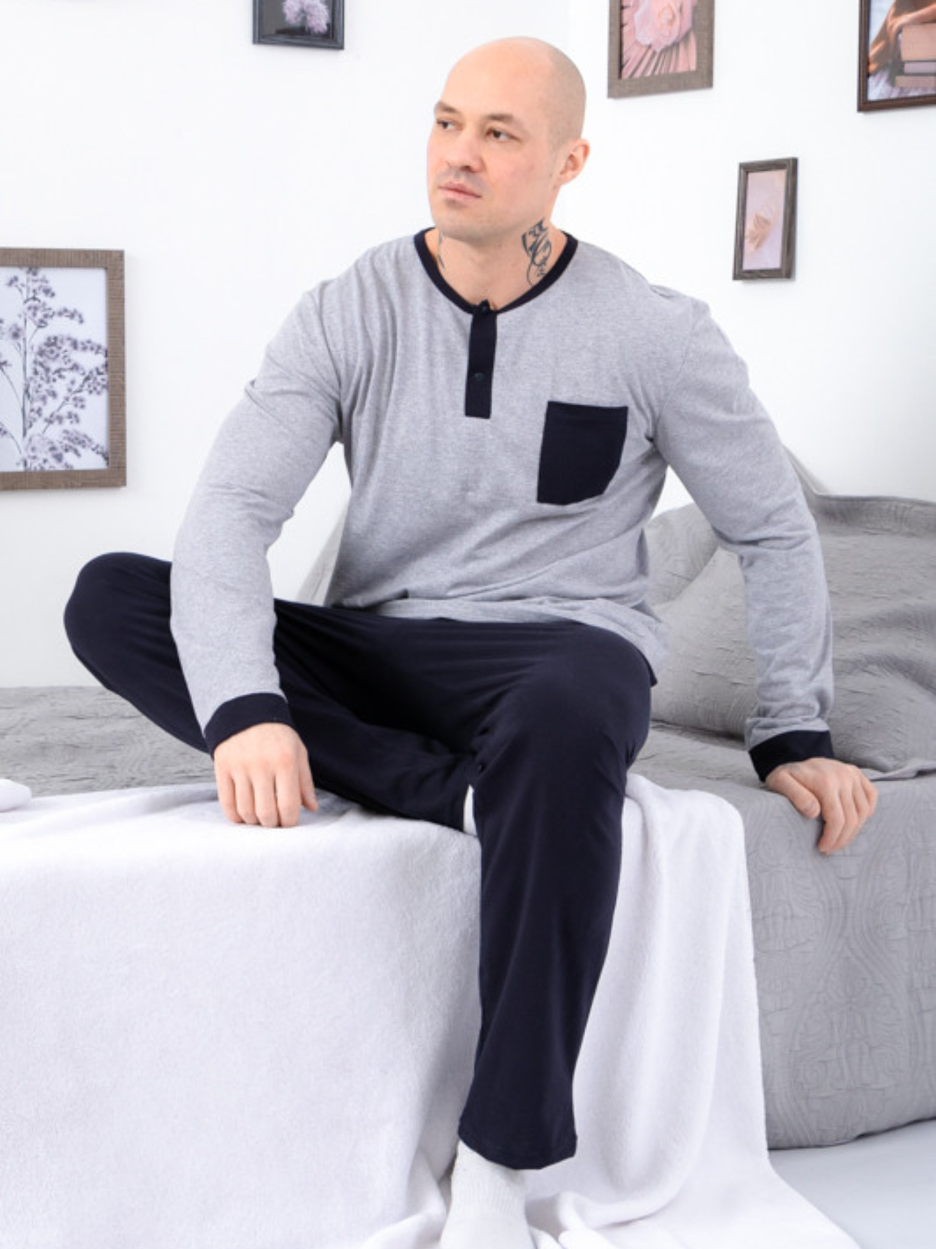 Піжама Носи своє модель 8625-001-chornilxno-sinj Піжама Носи своє модель 8625-001-chornilxno-sinj Фото