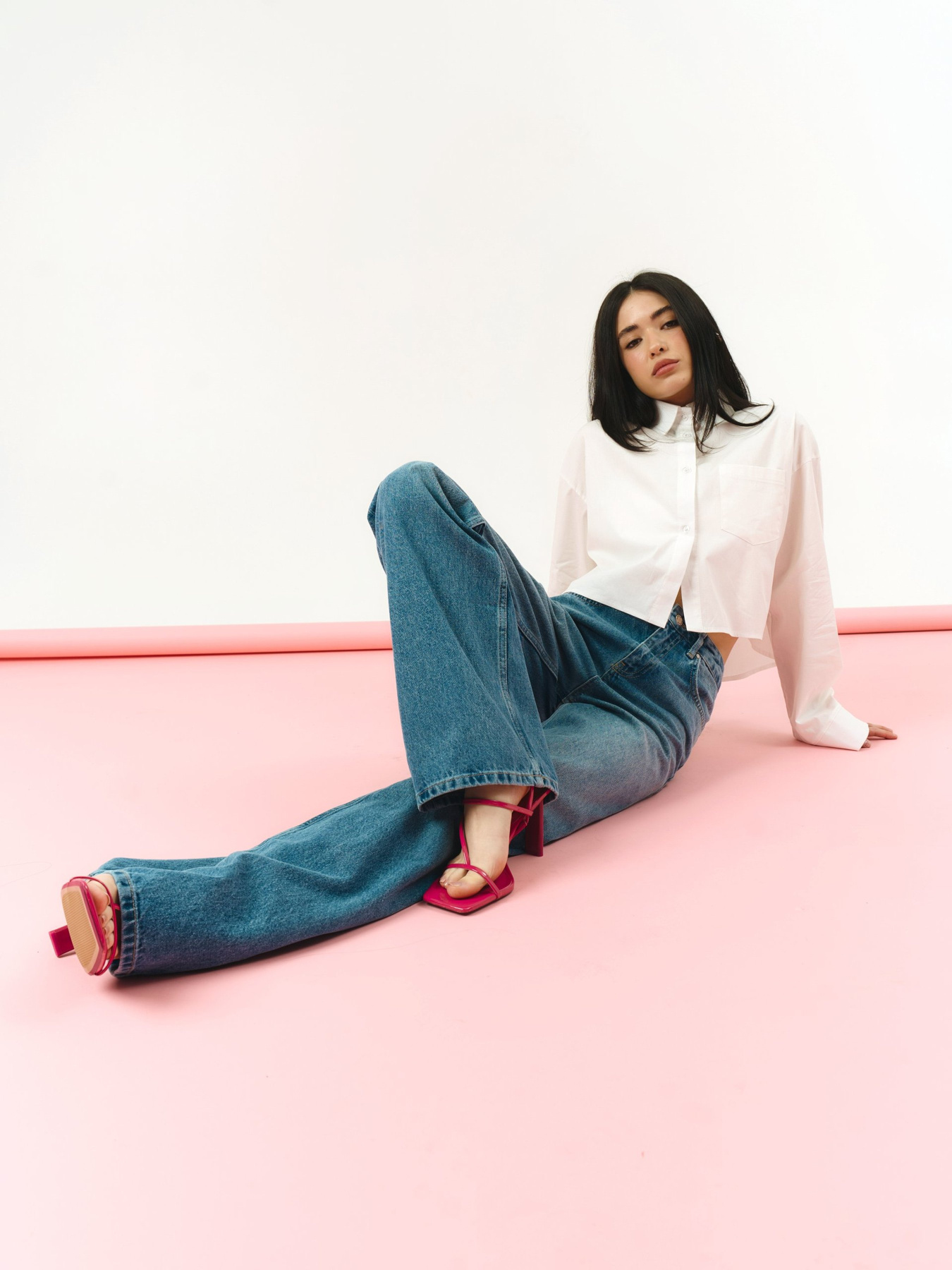 Широкі джинси Gepur модель 46312 Широкі джинси Gepur модель 46312 Фото