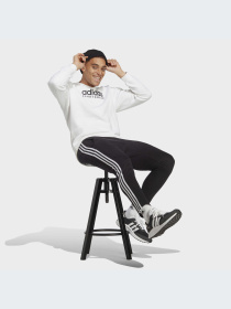 Брюки повседневные Adidas Essentials Single Jersey Tapered Open Hem 3-Stripes Sportswear модель IC0044 Фото