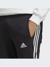 Штани Adidas Essentials Single Jersey Tapered Open Hem 3-Stripes Sportswear модель IC0044 Фото