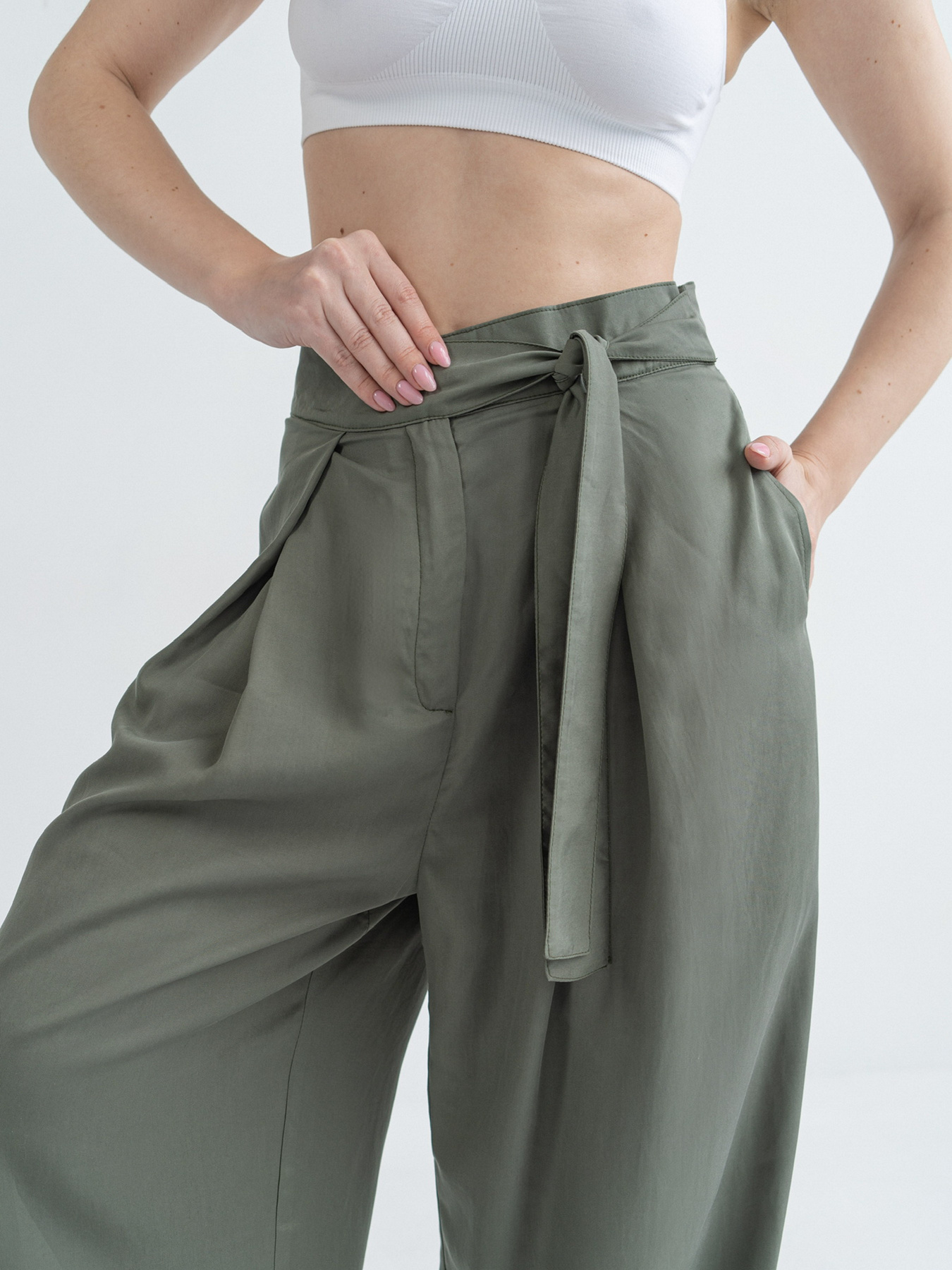 Брюки палаццо IJ модель palazzo-haki Фото