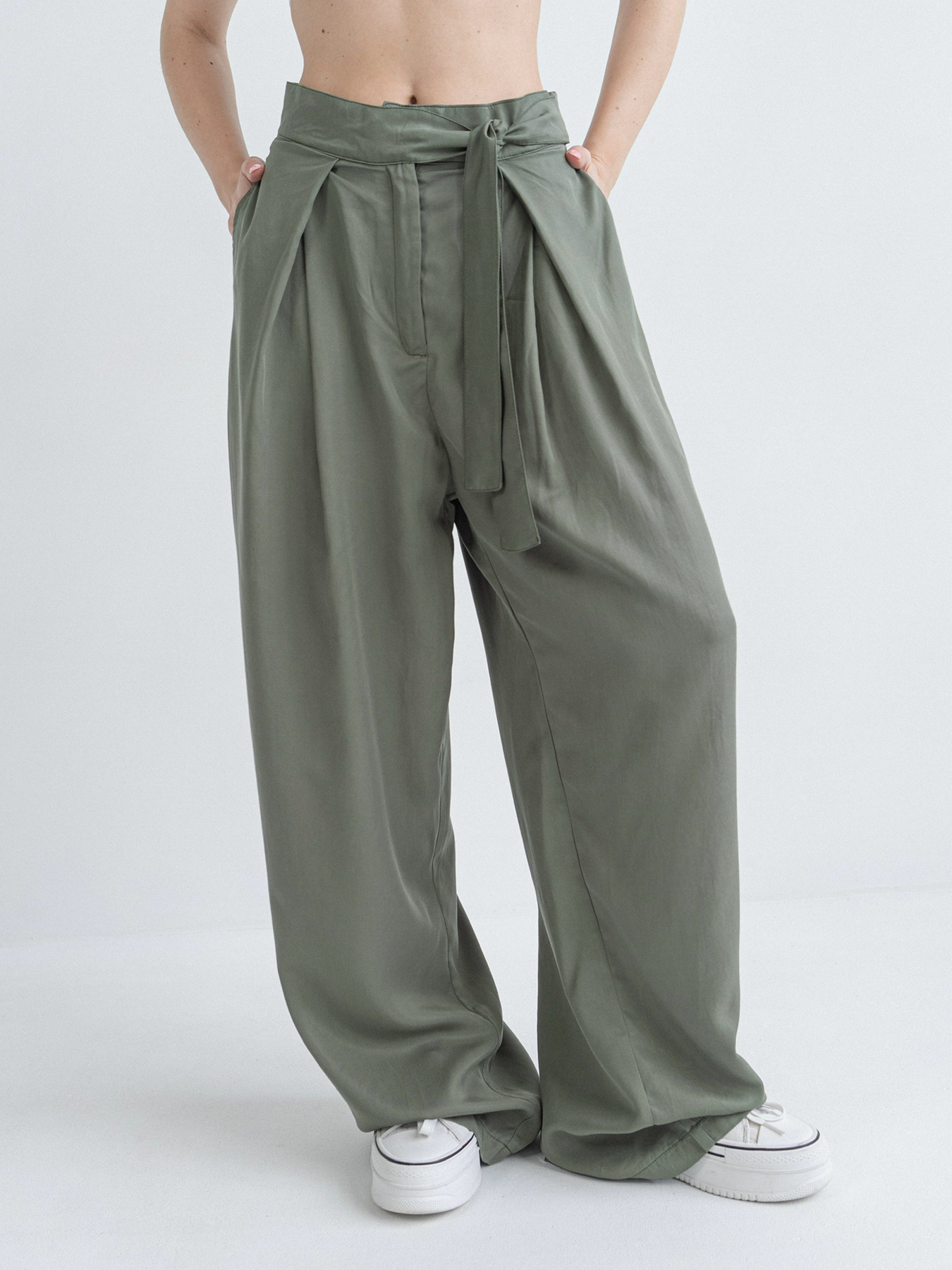 Брюки палаццо IJ модель palazzo-haki Фото