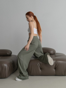 Брюки палаццо IJ модель palazzo-haki Фото