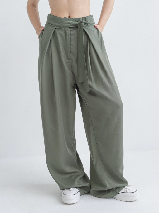 Брюки палаццо IJ модель palazzo-haki Фото