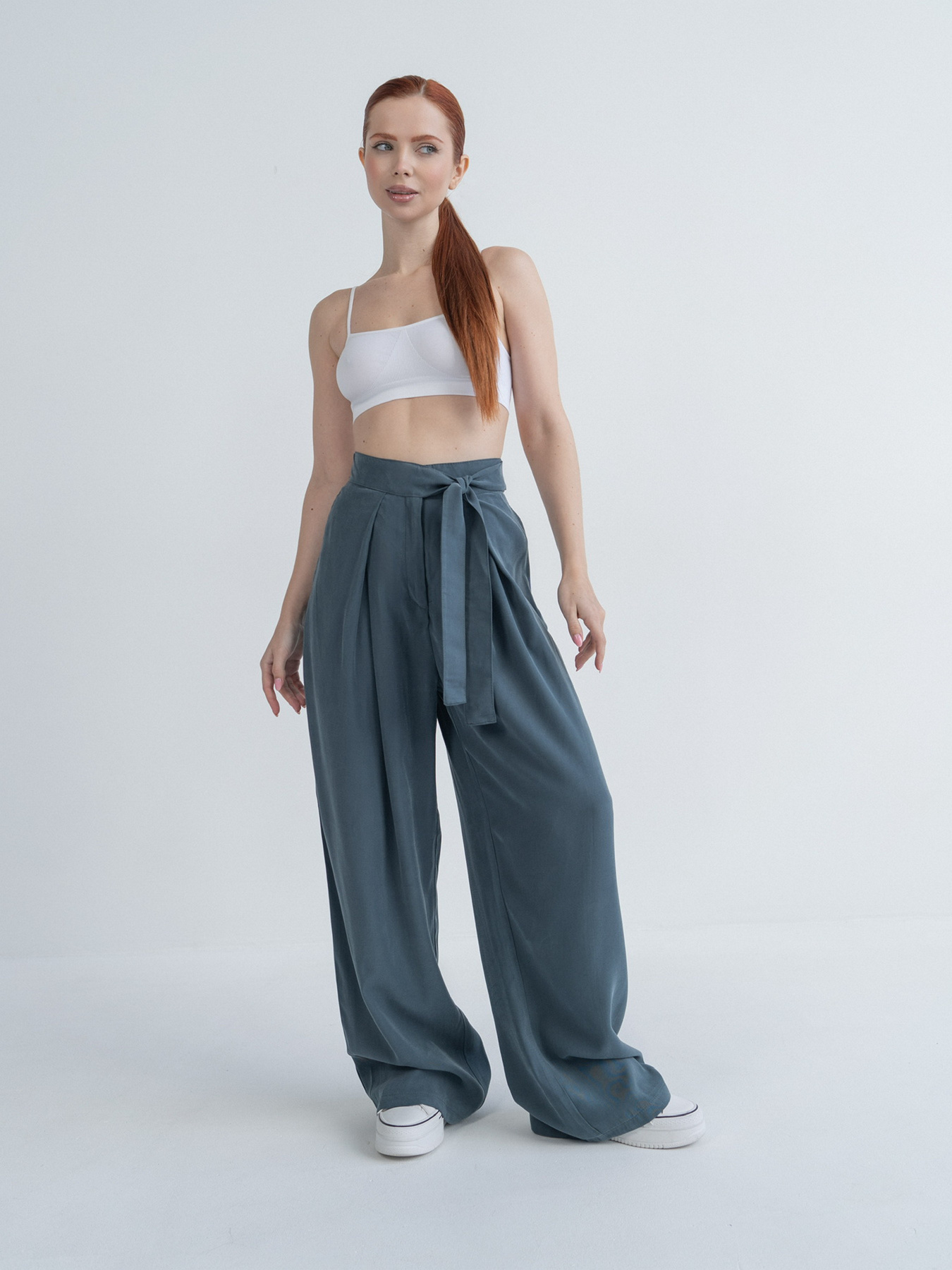 Брюки палаццо IJ модель palazzo-grayblue Фото