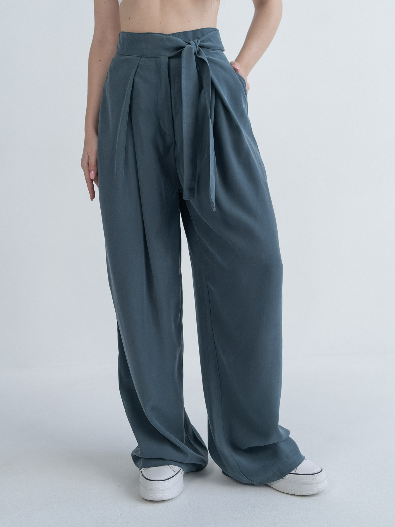 Брюки палаццо IJ модель palazzo-grayblue Фото