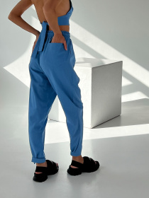 Повсякденні штани IJ модель lipuchki-linen-blue Повсякденні штани IJ модель lipuchki-linen-blue Фото