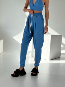 Повсякденні штани IJ модель lipuchki-linen-blue Повсякденні штани IJ модель lipuchki-linen-blue Фото