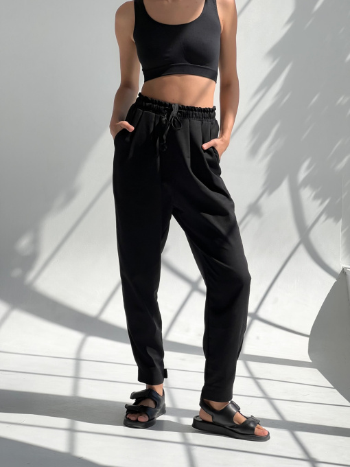 Брюки повседневные IJ модель lipuchki-linen-black Фото