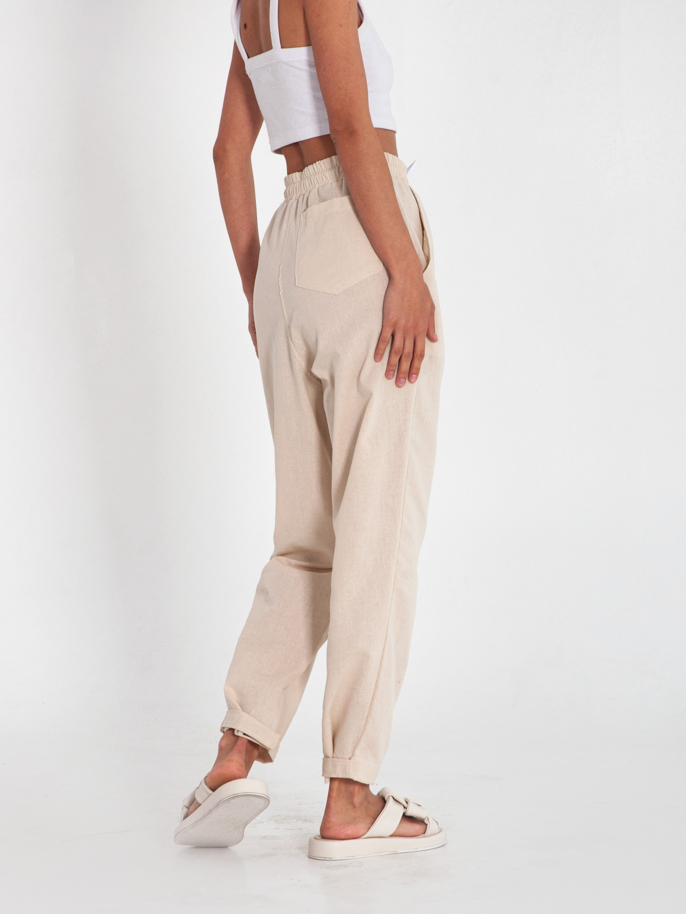 Штани повсякденні IJ модель lipuchki-linen-bej Фото