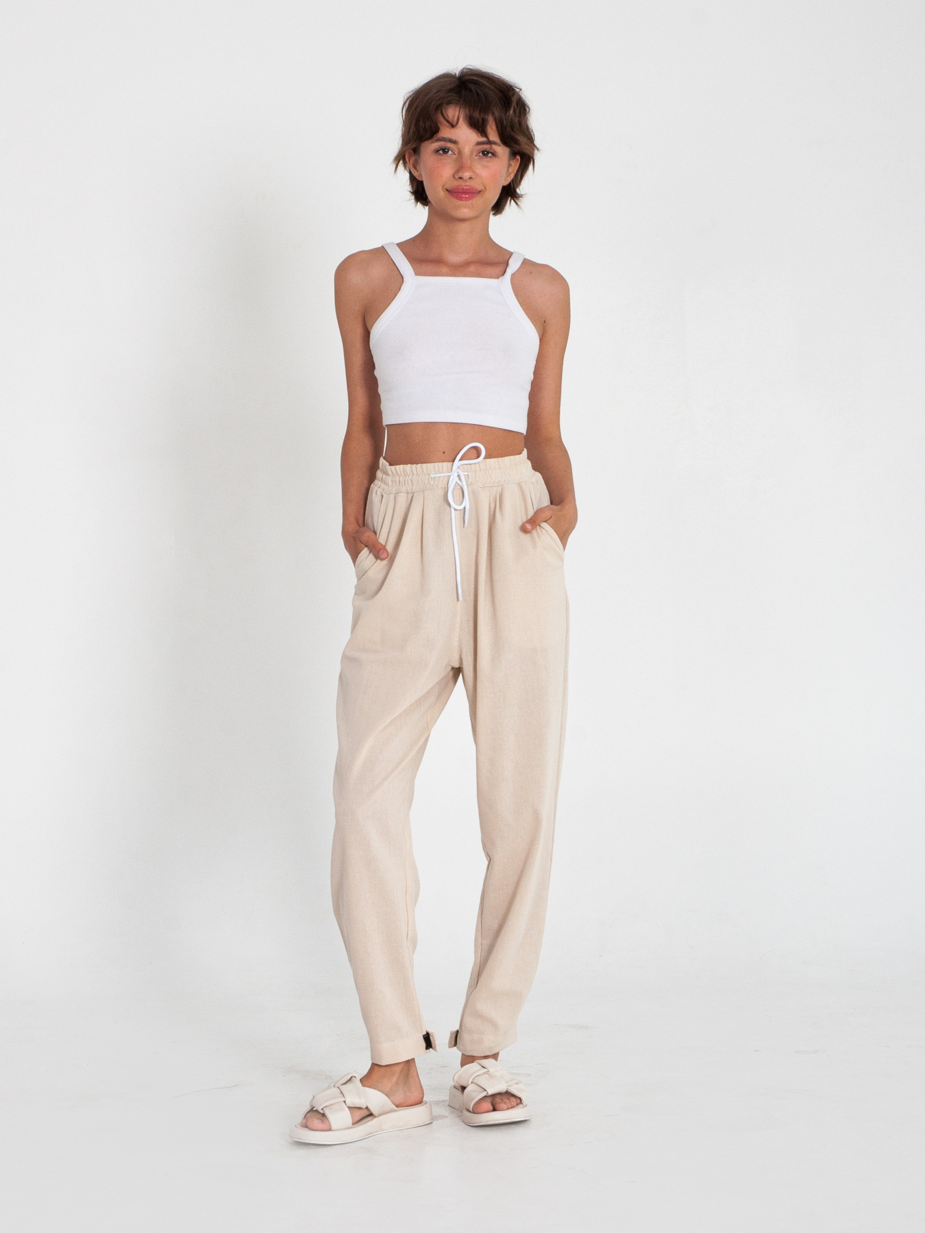 Штани повсякденні IJ модель lipuchki-linen-bej Фото