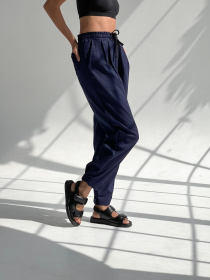 Повсякденні штани IJ модель lipuchki-linen-navi Повсякденні штани IJ модель lipuchki-linen-navi Фото