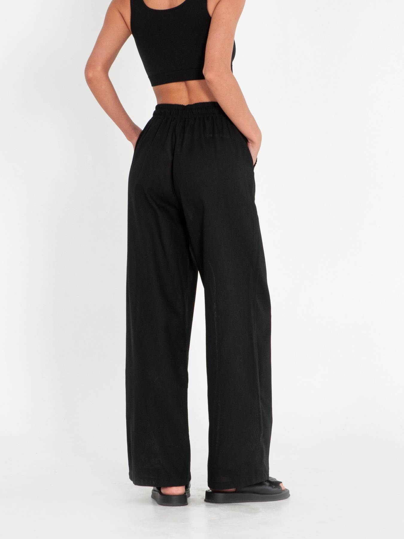 Палаццо IJ модель wide-linen-black Фото