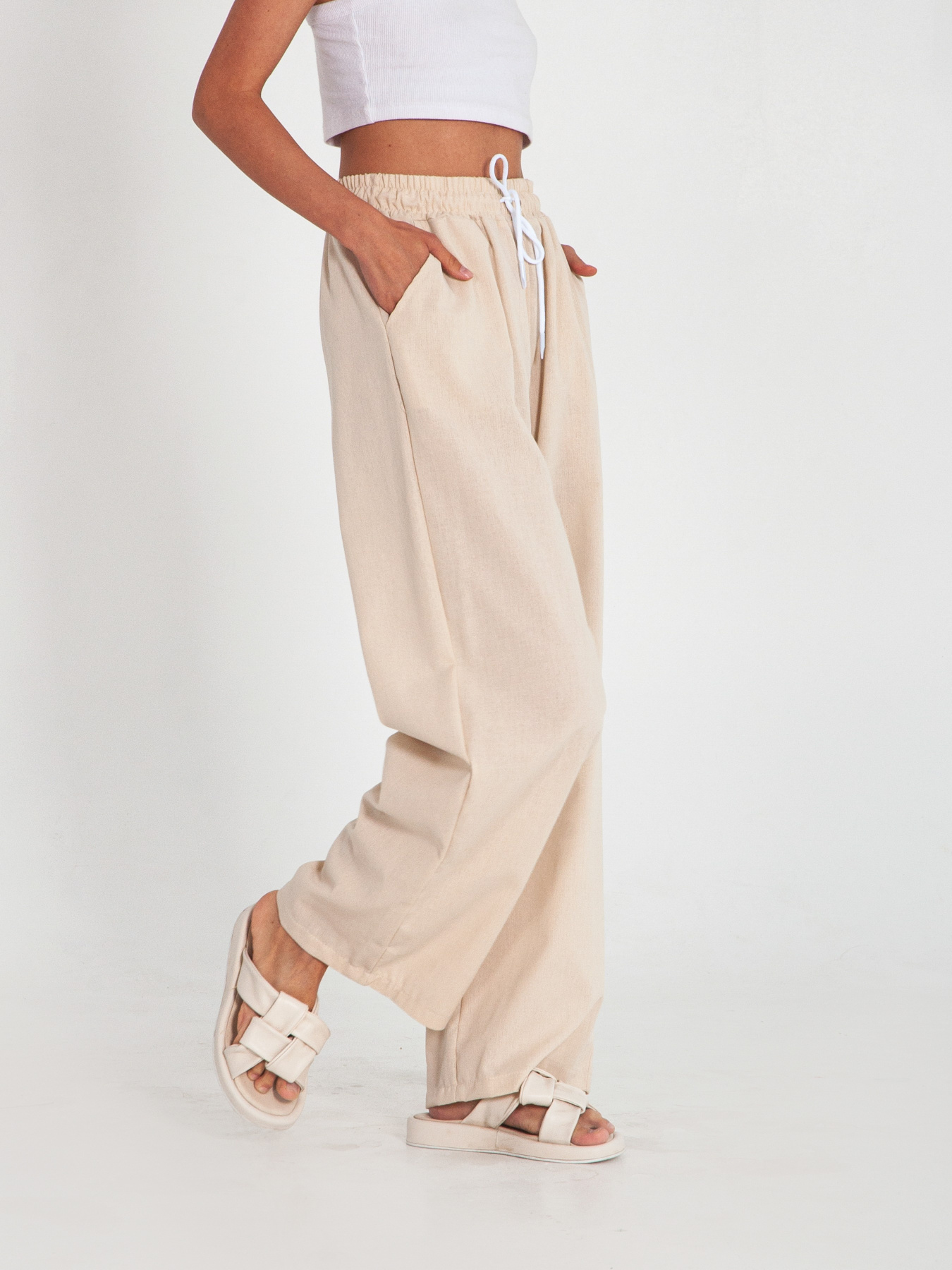 Палаццо IJ модель wide-linen-bej Фото