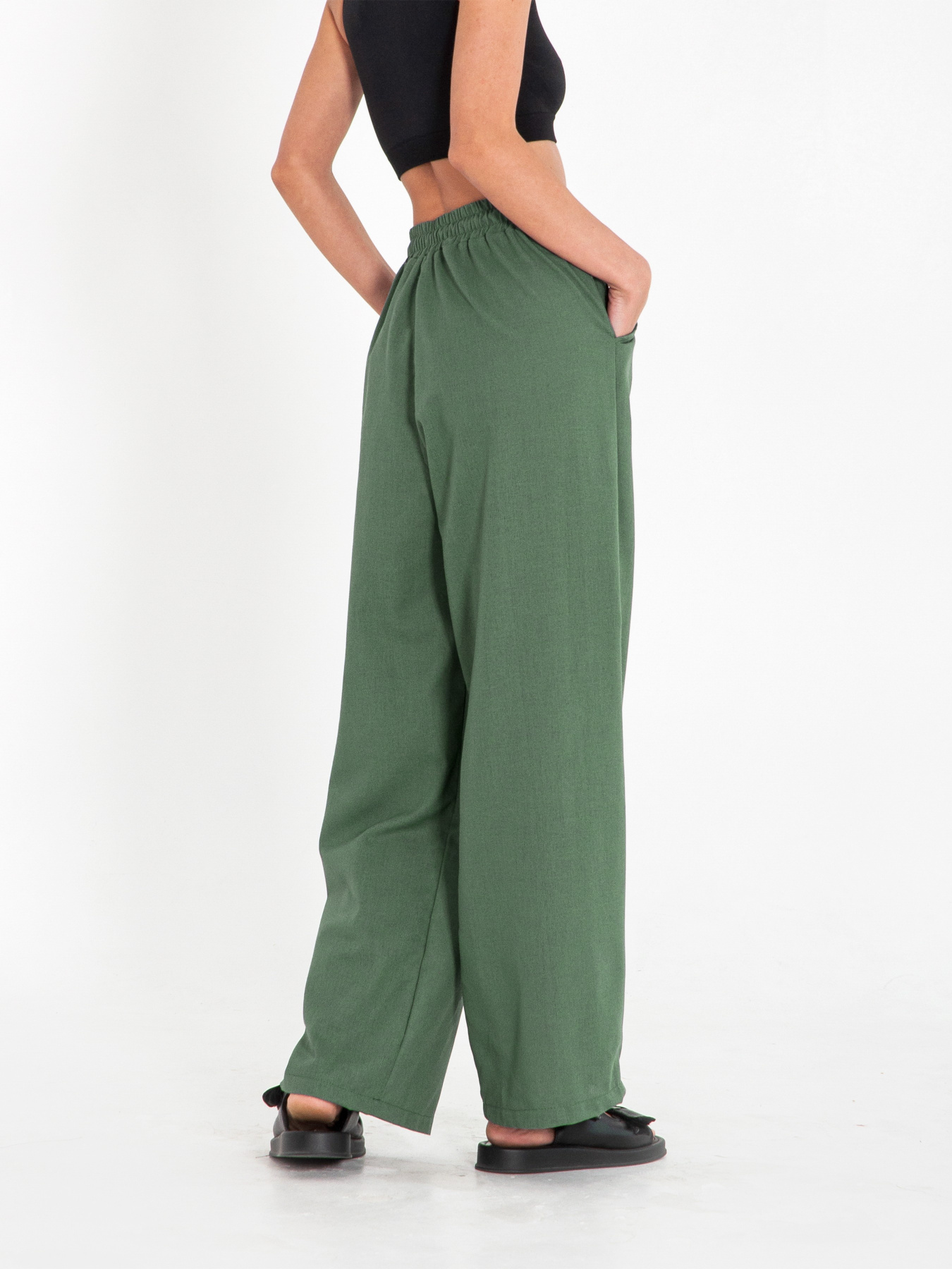 Палаццо IJ модель wide-linen-haki Фото