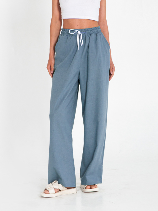 Палаццо IJ модель wide-linen-blue Фото