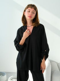 Блуза IJ модель long-linen-black Фото