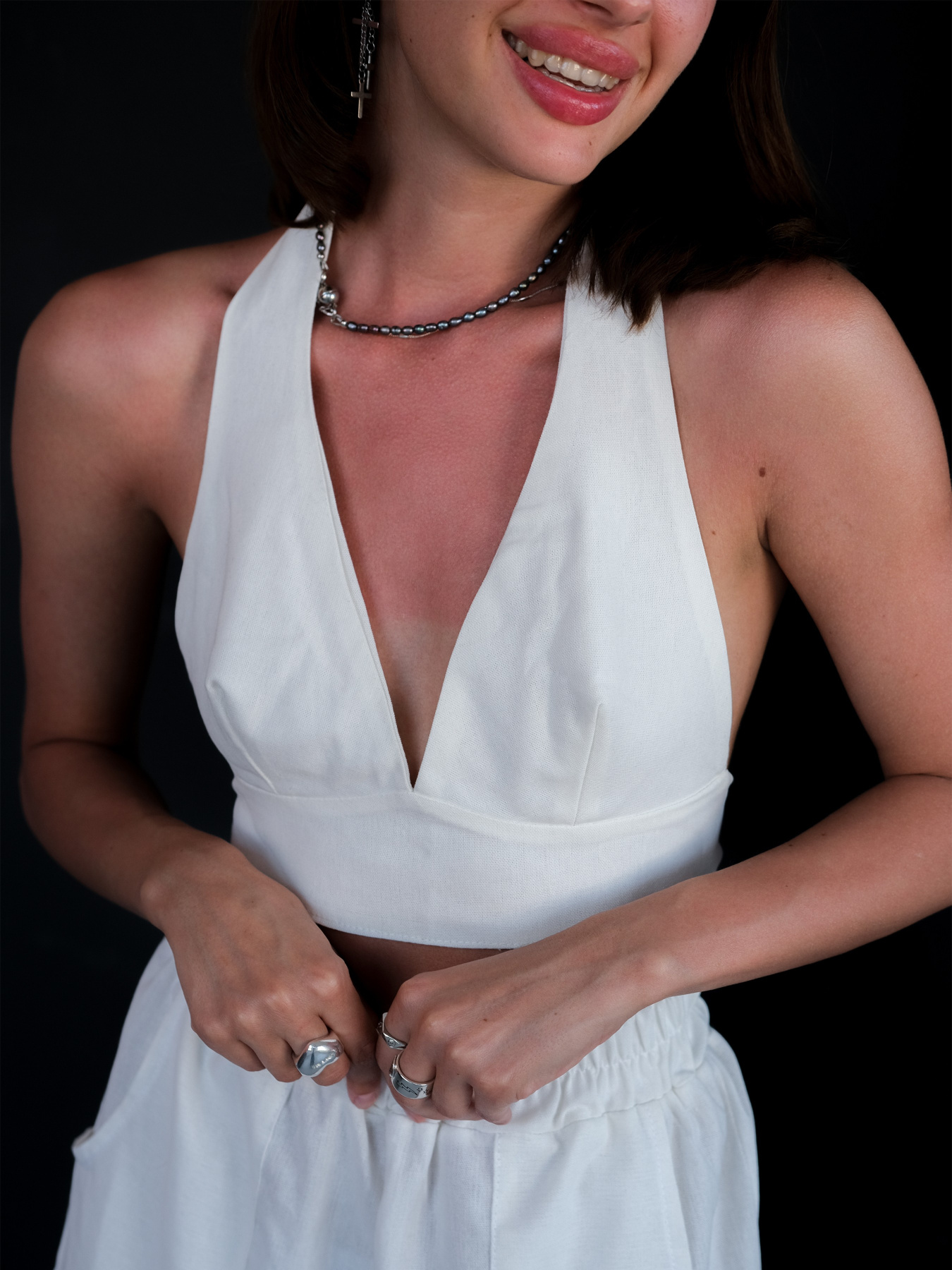 Топ IJ модель bra-linen-milk Фото