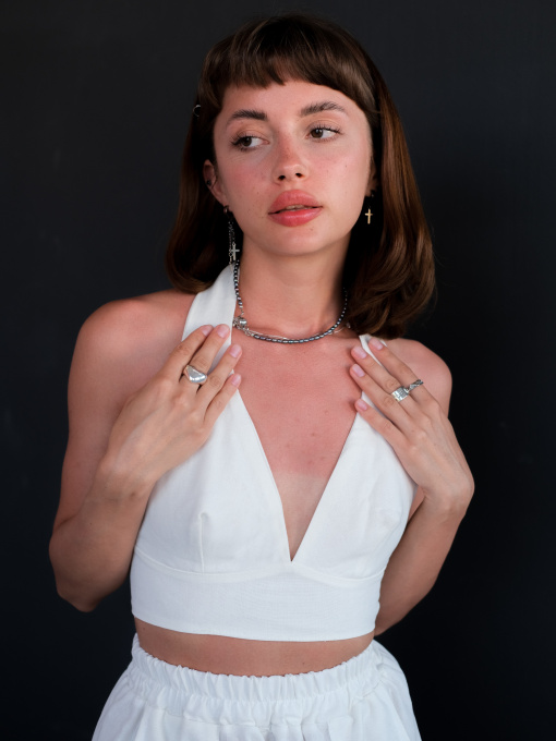 Топ IJ модель bra-linen-milk Фото