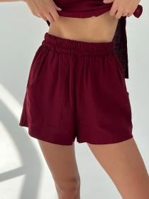 Повседневные шорты IJ модель short-1905-bordo Повседневные шорты IJ модель short-1905-bordo Фото