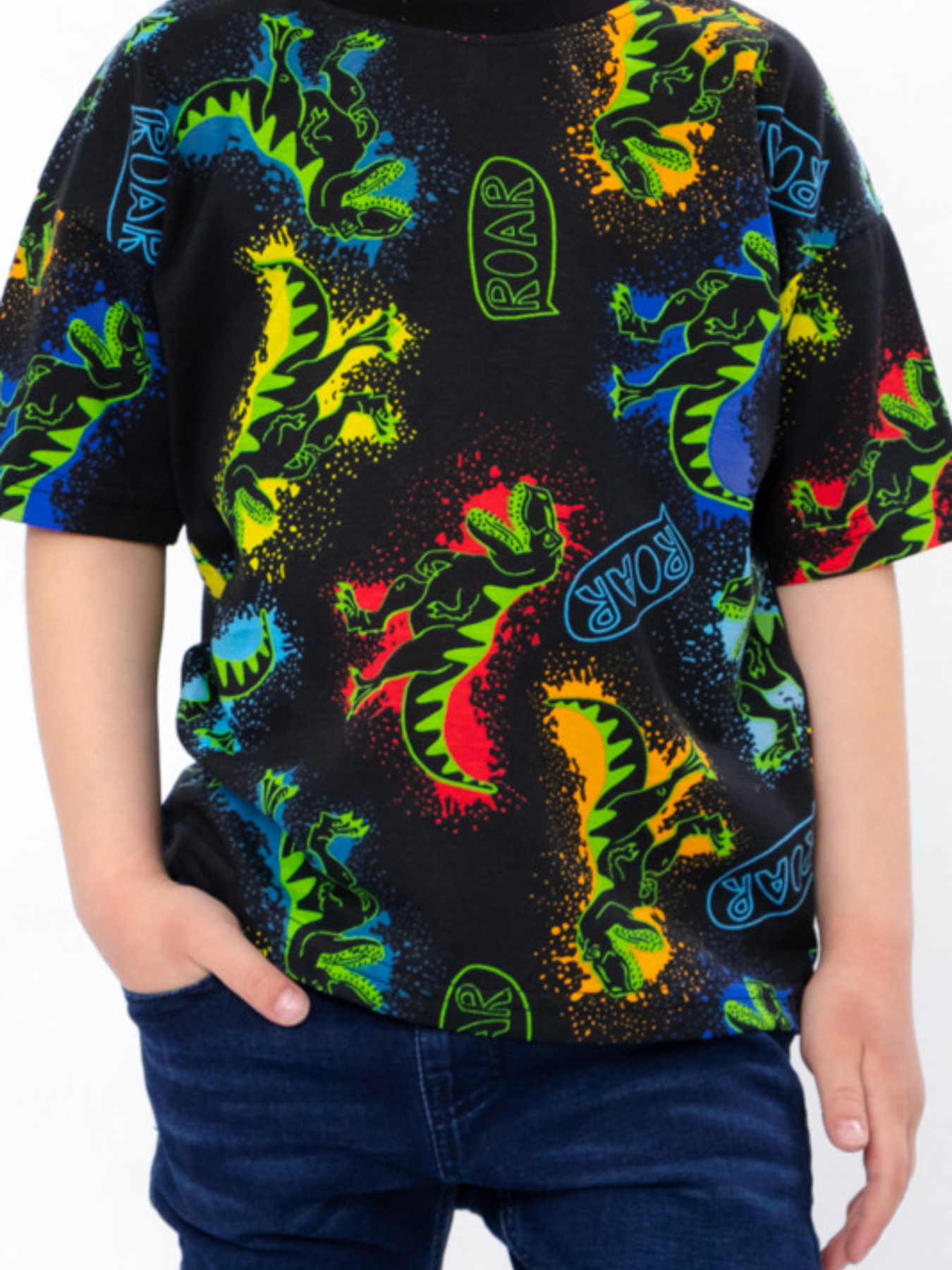 Футболка Носи своє модель 6414-002-4-dinozavri-na-chornomu Фото