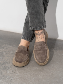 Лоферы ISSA Plus модель OB2-430_бежевый Фото