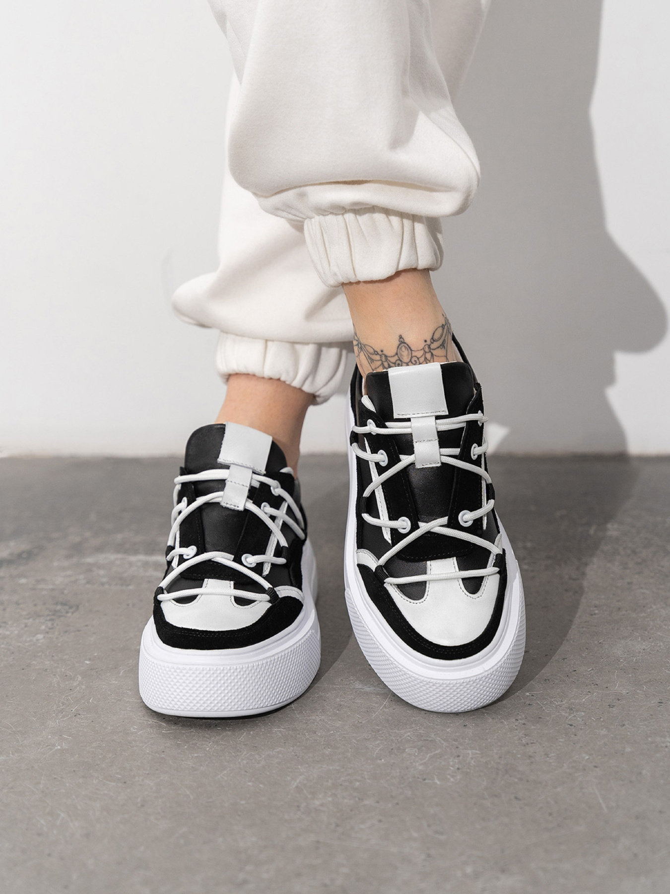 Кеди низькі ISSA Plus модель OB2-441_белый_черный Фото