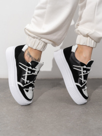 Кеди низькі ISSA Plus модель OB2-441_белый_черный Фото