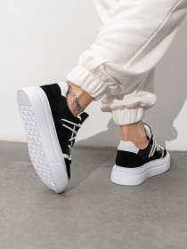 Кеди низькі ISSA Plus модель OB2-441_белый_черный Фото