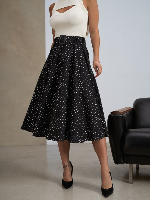 Юбка миди ISSA Plus модель 14470_черный Фото