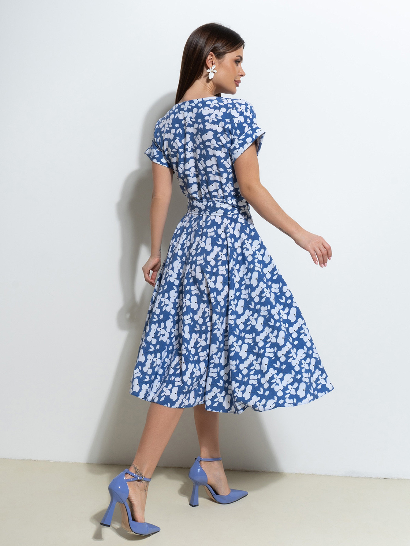 Платье миди ISSA Plus модель 14531_мультиколор Фото