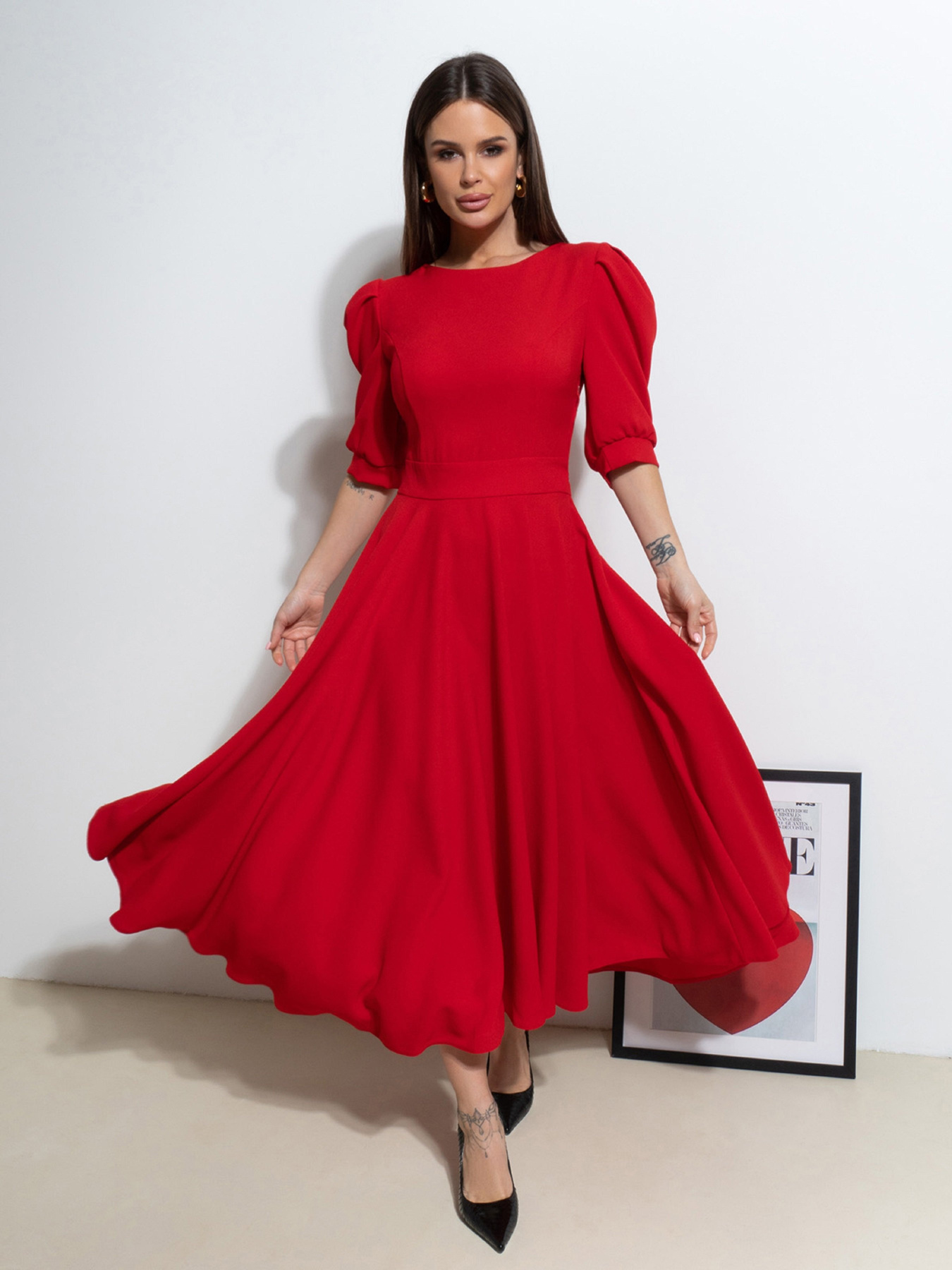 Сукня максі ISSA Plus модель 14527_красный Фото