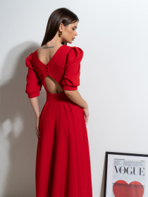 Платье макси ISSA Plus модель 14527_красный Фото