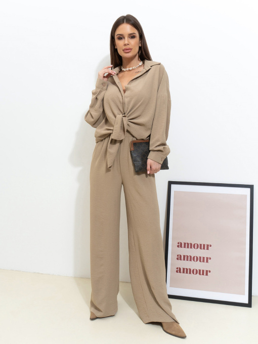 Повсякденний костюм ISSA Plus модель 14530_бежевый Фото