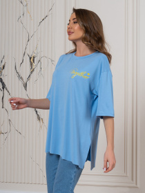 Футболка ISSA Plus модель 14546_голубой Футболка ISSA Plus модель 14546_голубой Фото