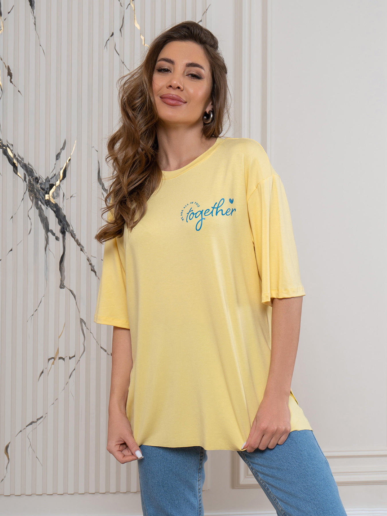 Футболка ISSA Plus модель 14546_желтый Футболка ISSA Plus модель 14546_желтый Фото