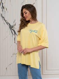 Футболка ISSA Plus модель 14546_желтый Футболка ISSA Plus модель 14546_желтый Фото