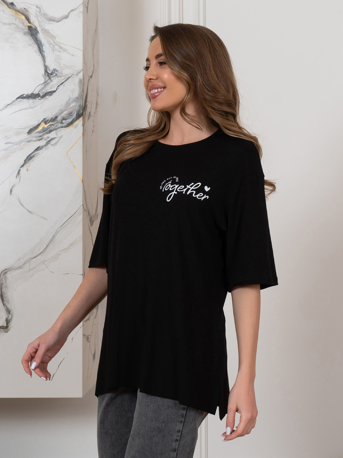 Футболка ISSA Plus модель 14546_черный Футболка ISSA Plus модель 14546_черный Фото