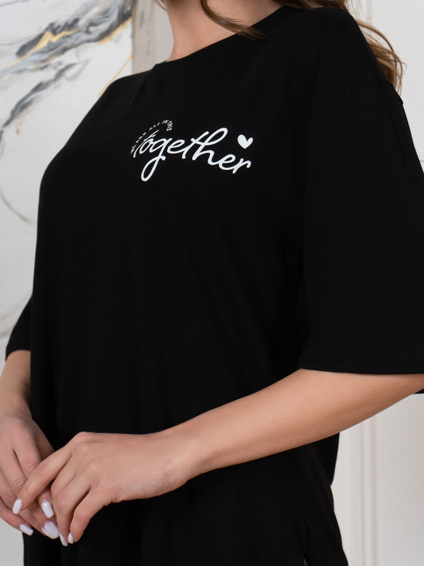 Футболка ISSA Plus модель 14546_черный Футболка ISSA Plus модель 14546_черный Фото