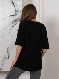 Футболка ISSA Plus модель 14546_черный Футболка ISSA Plus модель 14546_черный Фото