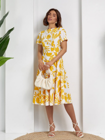 Платье миди ISSA Plus модель 14515_белый Фото