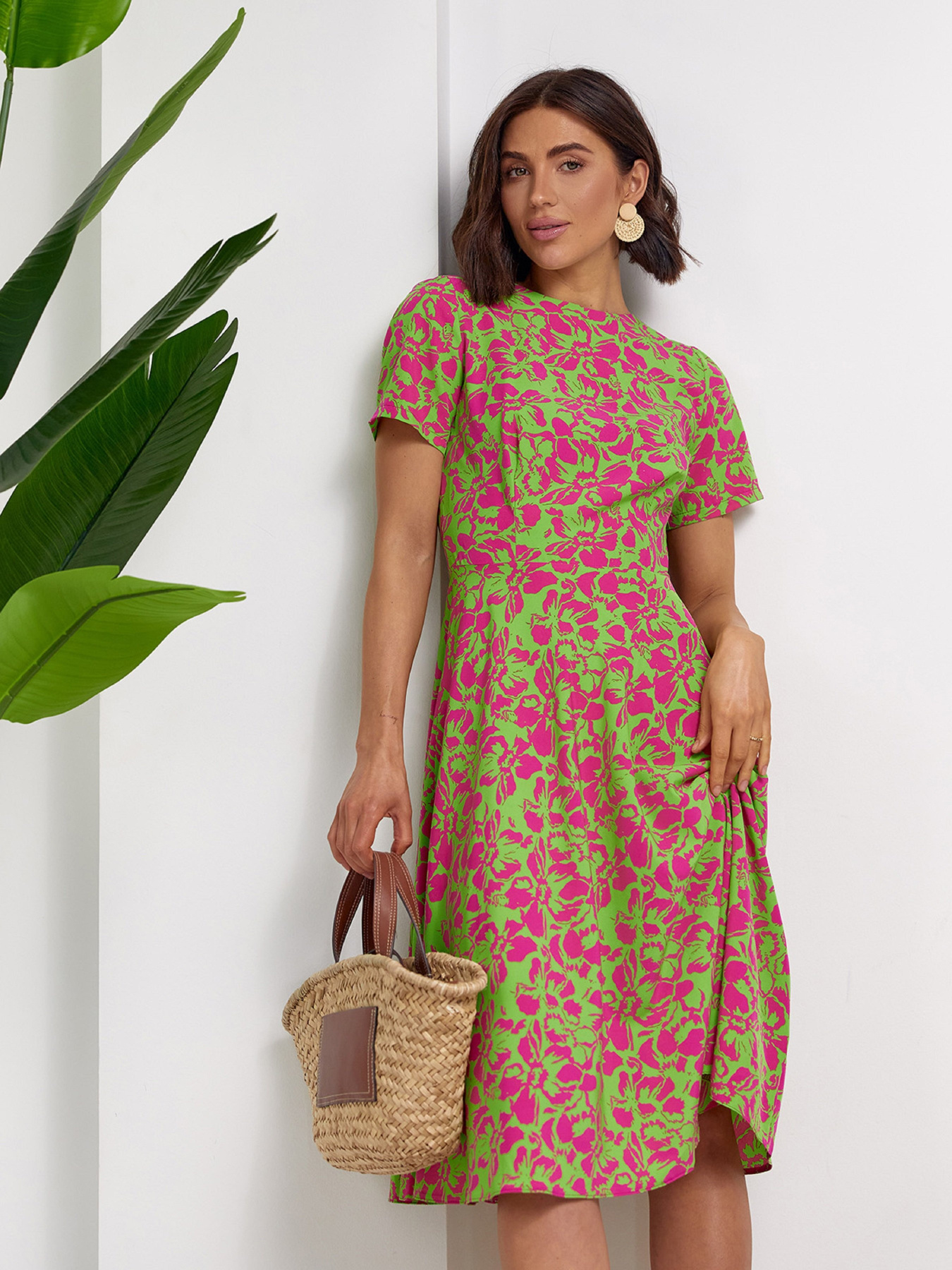 Платье миди ISSA Plus модель 14516_мультиколор Фото