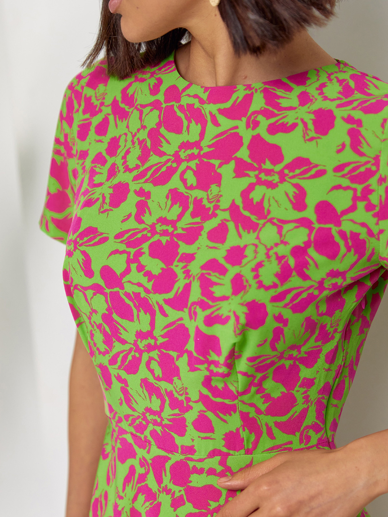 Сукня міді ISSA Plus модель 14516_мультиколор Фото