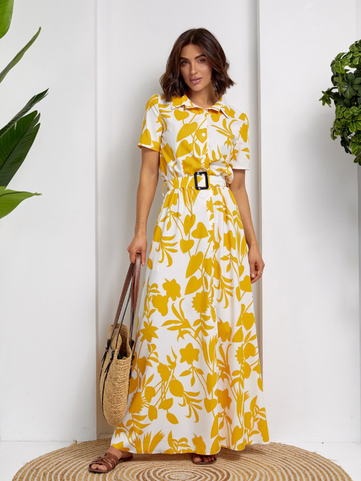 Платье макси ISSA Plus модель 14525_молочный Фото