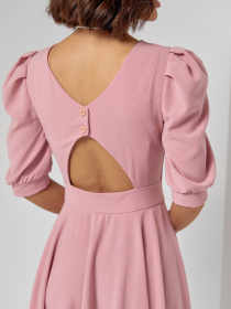 Платье миди ISSA Plus модель 14527_розовый Фото