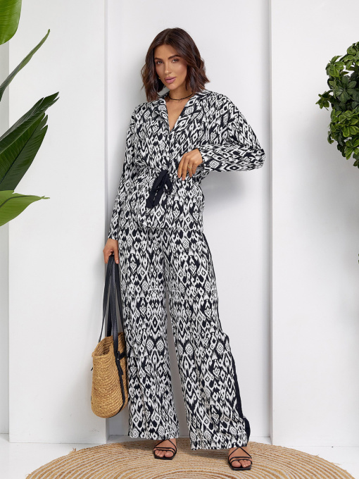 Повсякденний костюм ISSA Plus модель 14536_черный Фото