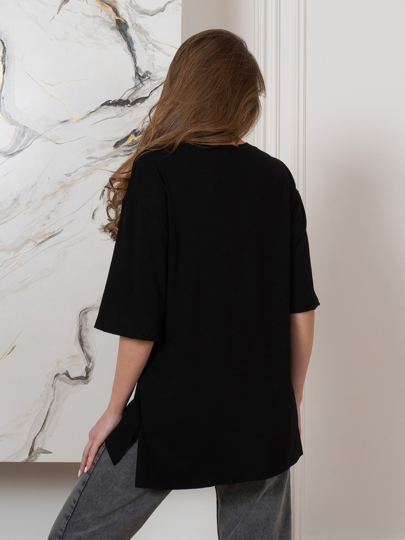 Футболка ISSA Plus модель 14547_черный Футболка ISSA Plus модель 14547_черный Фото