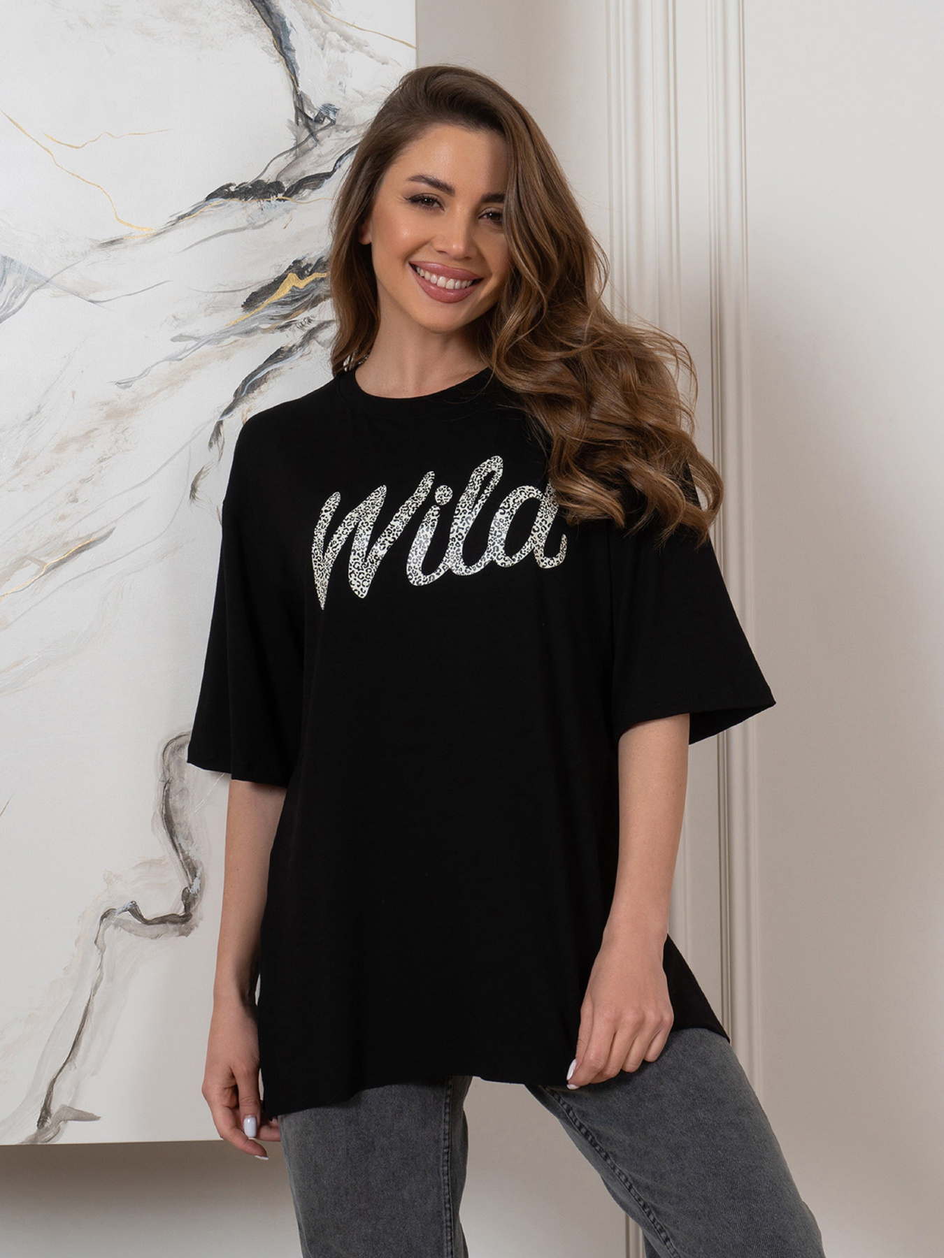 Футболка ISSA Plus модель 14547_черный Футболка ISSA Plus модель 14547_черный Фото