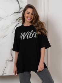 Футболка ISSA Plus модель 14547_черный Футболка ISSA Plus модель 14547_черный Фото